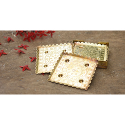 Ahar ✽ Brass ~  Coaster { Six Pieces }